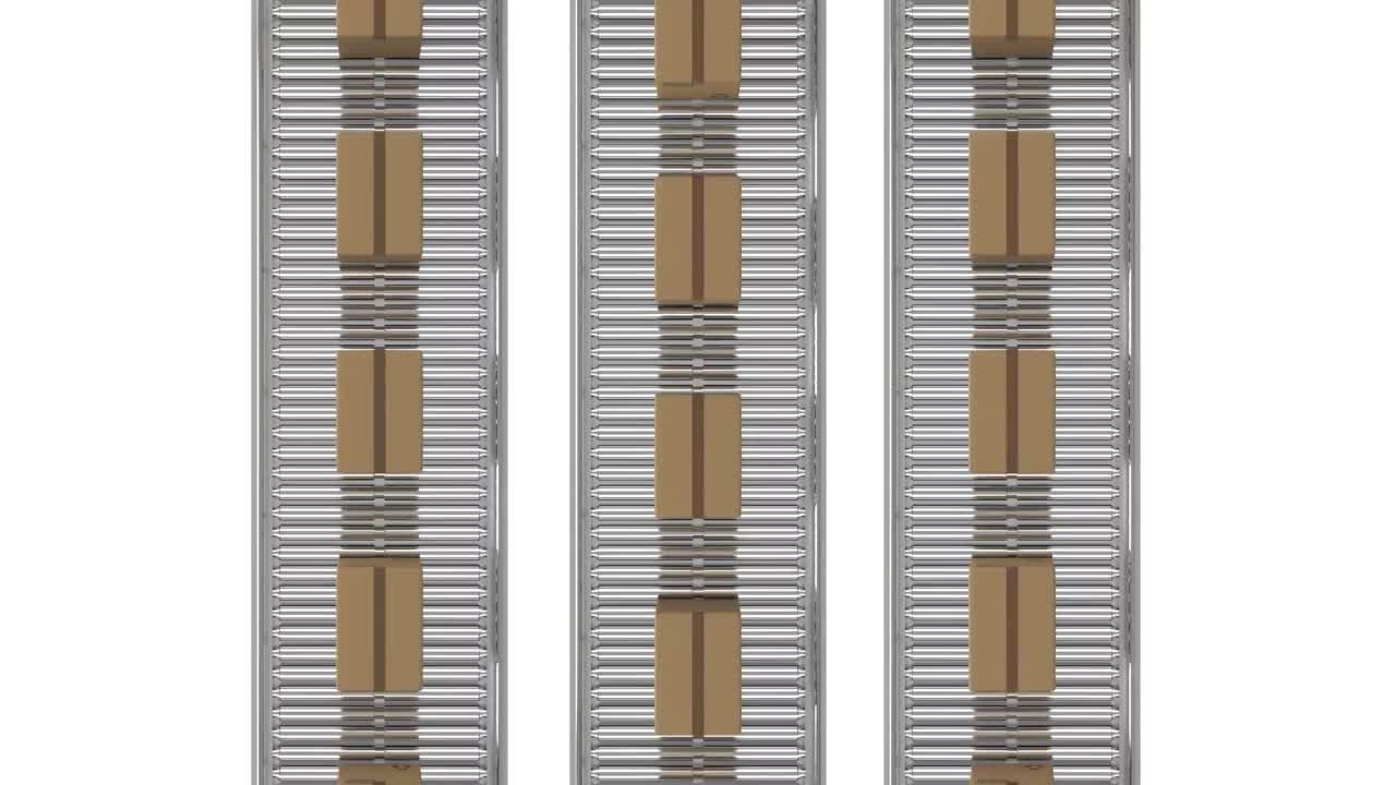 paquetes en cintas transportadoras