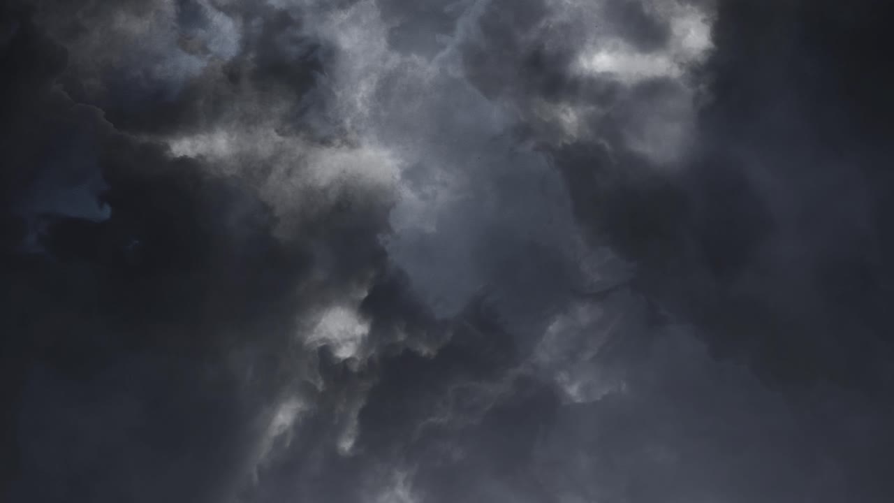 thunderstorm, Storm clouds in the sky above the city