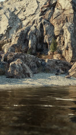 tranquil rocky beach