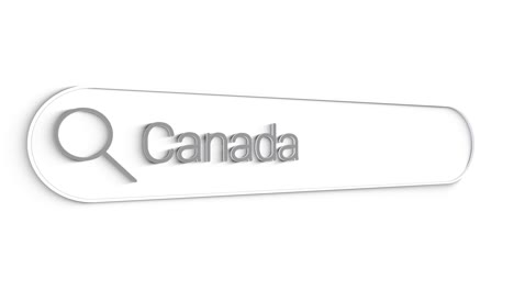 canada search bar close up single line typing text box layout web database browser engine concept.