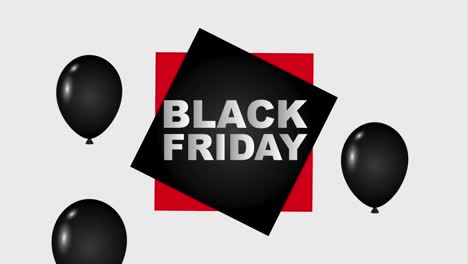 los globos publicitarios del viernes negro en movimiento animación del viernes negro hd