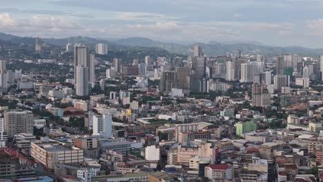 Cebu-City-Philippines,-Smooth-aerial-Panning-shot