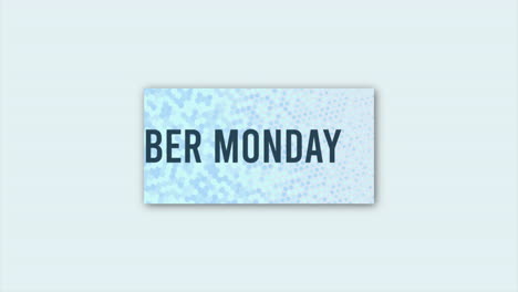 cyber monday with blue small hexagons pattern on modern gradient