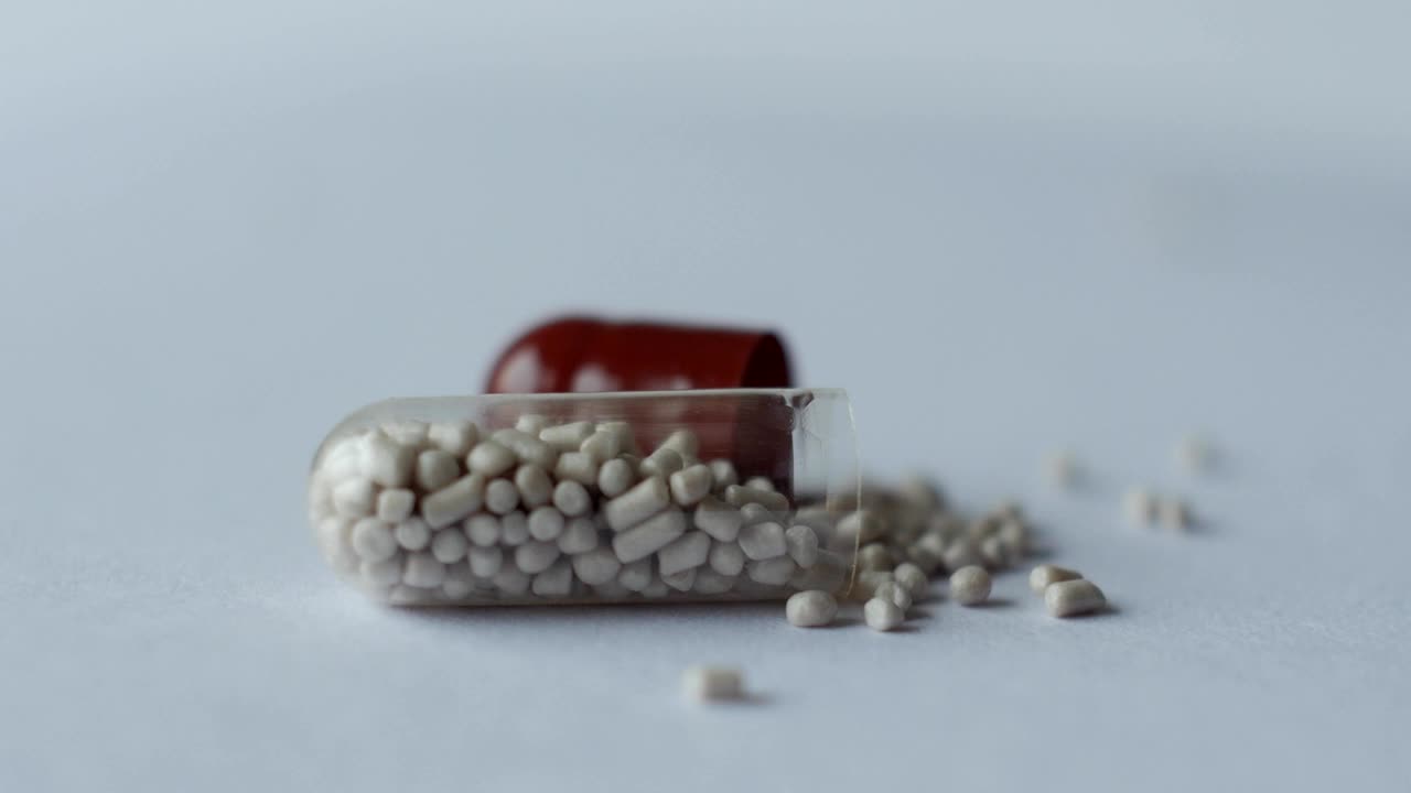 píldora giratoria en blanco