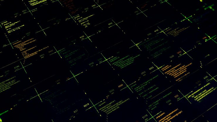 Abstract Computer Code Display