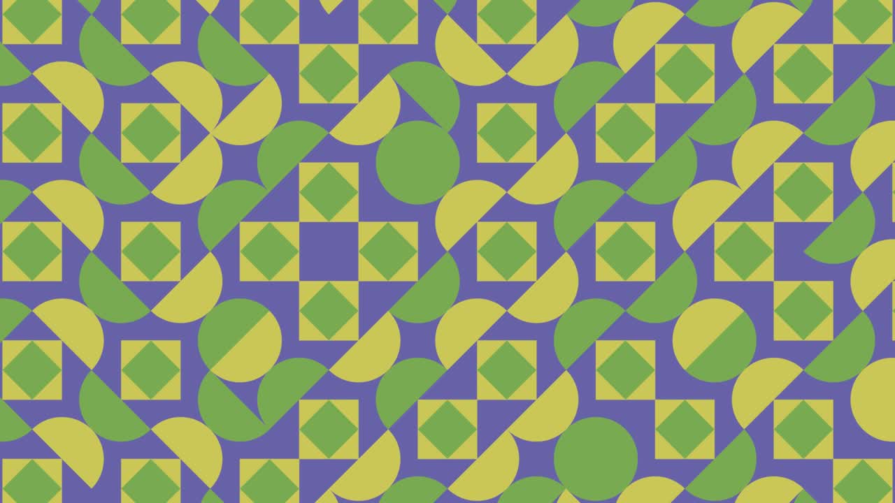 抽象的なシームレスループ アニメーションパターン 抽象のジオメトリックモザイク と非常にペリヴァイオレットな要素 無限のモーショングラフィック背景 フラットデザイン