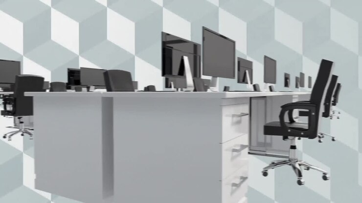 Bureau plat vectorillustratie