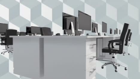 escritorio y computadoras
