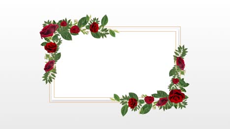 photo frame for copy space with decorative red roses