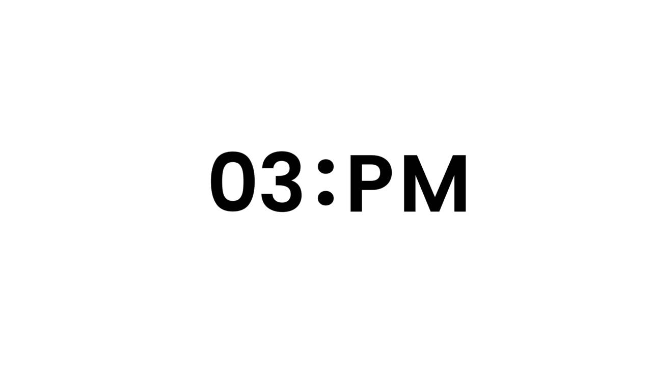 Visualizzazione grafica dell'orario 15:00.