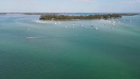 sarasota, florida, aerial heading to boating bliss