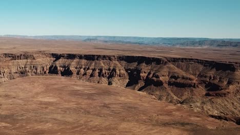 Cañón-Del-Río-Fish-En-Namibia,-Toma-Aérea-De-Drones-Africanos