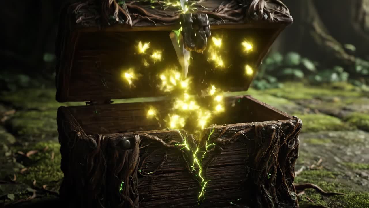 Mystical Treasure Chest with Sword