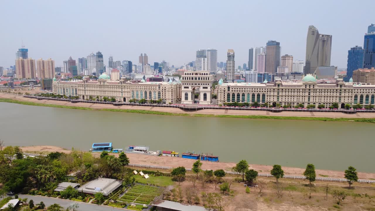 Aerial, Elysee Development, Bassac River, Koh Pich, Phnom Pen, Cambodia