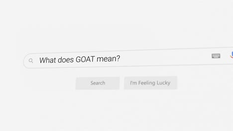 searching for what does goat mean? on internet browser