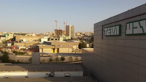 jerusalem cityscape with construction and commercial building