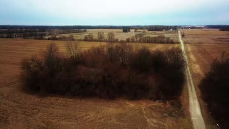drone fly above agricultural land field in westfield hamilton county indiana