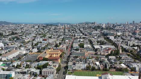 san francisco noe valley area aerial view