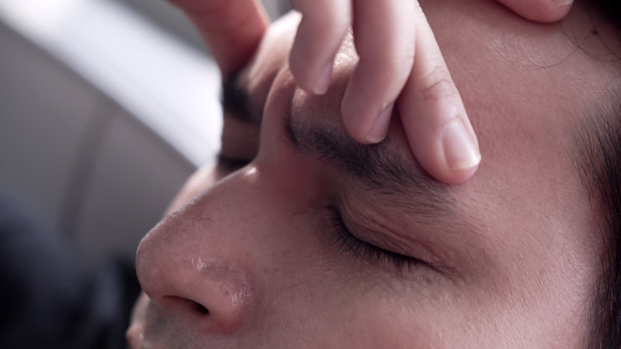 A detailed view of stress relief techniques focusing personal care and relaxation methods.