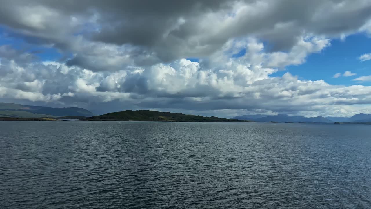 Scottish Lake And Clouds In Summer - Drone Shot