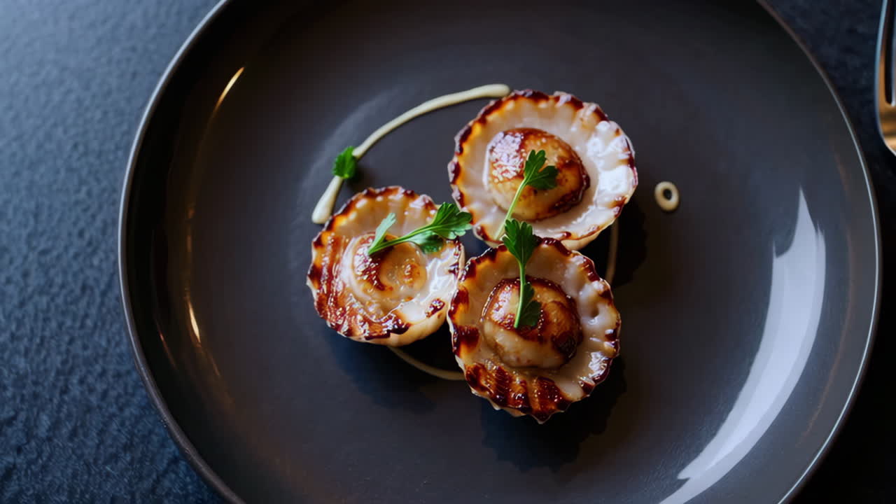 Gourmet Seared Scallops Appetizer