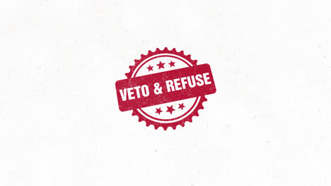 red veto and refuse stamp