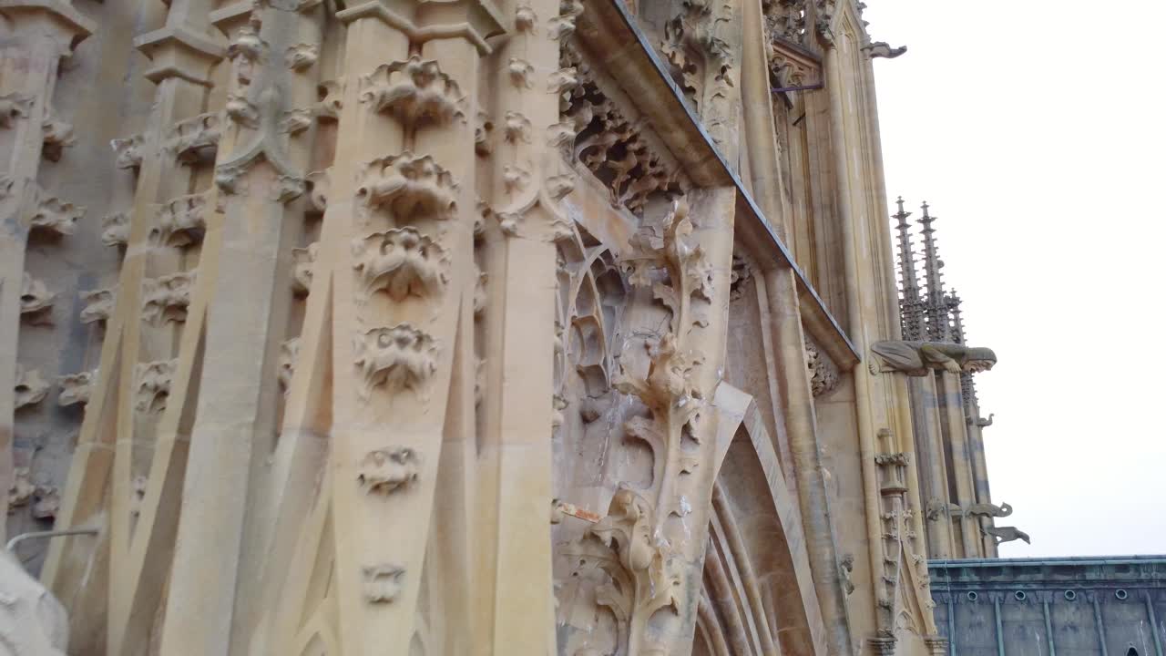 magníficas gárgolas de primer plano de la catedral de saint-étienne de metz, metz, francia histórico, catedral