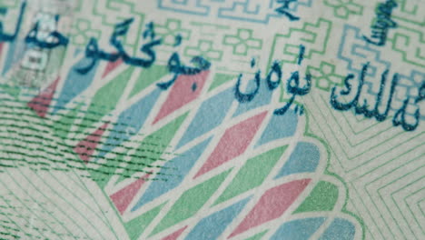 close-up of currency features