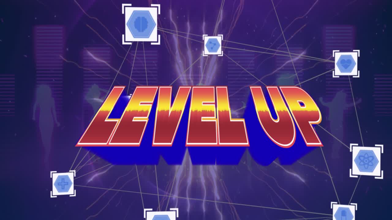 Start text and futuristic background
