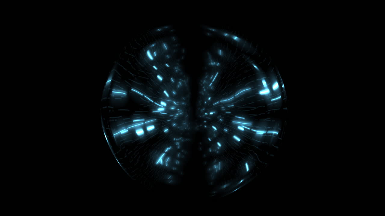 Radiant blue circle illuminating celestial beauty