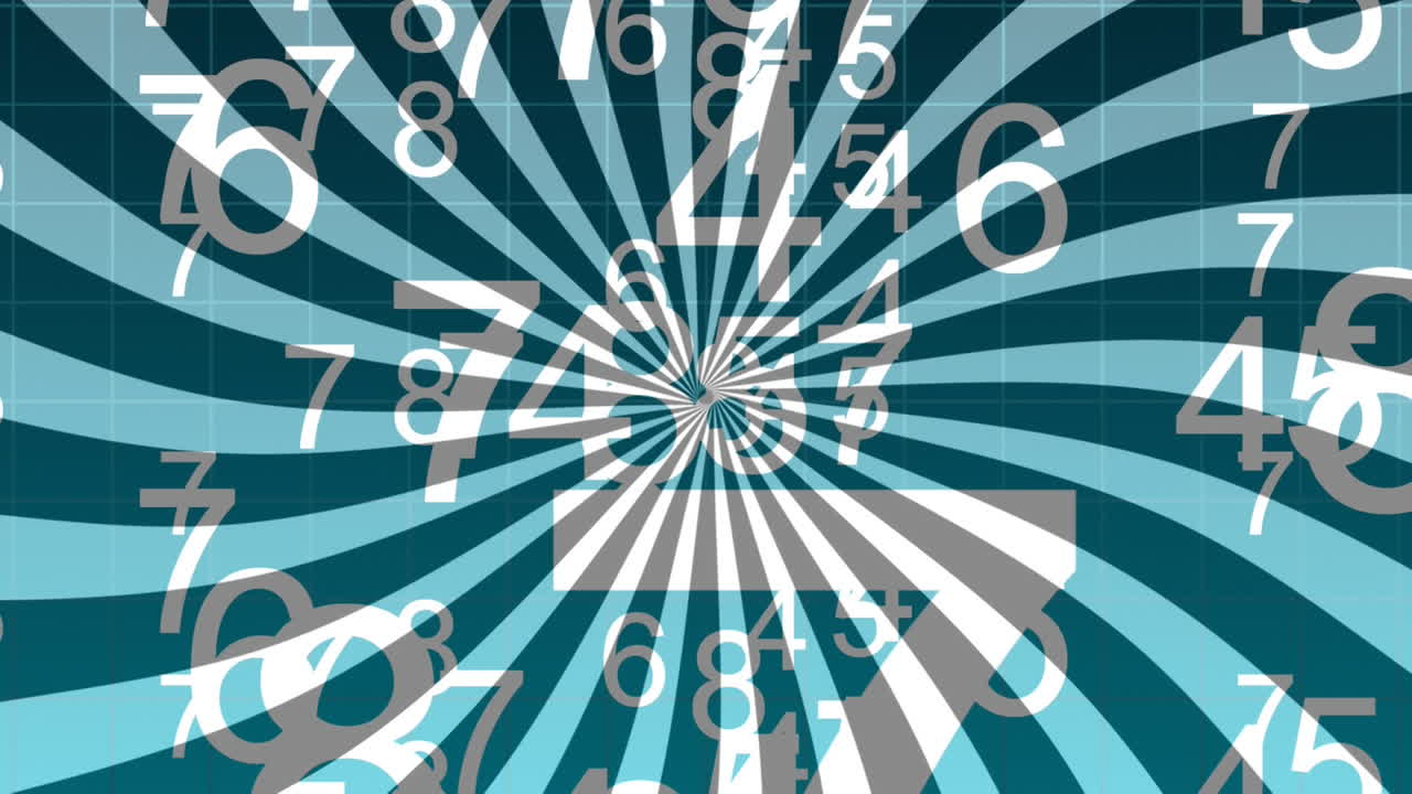 espiral hipnótica moviéndose con números