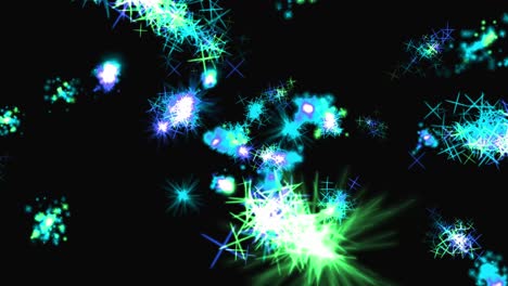 animación de partículas de estrellas brillantes gráficos de movimiento