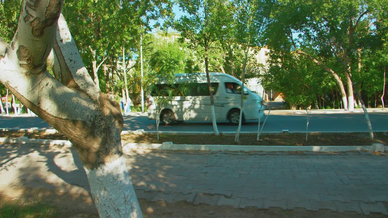Via estiva della città di Nukus, Karakalpakstan, Uzbekistan