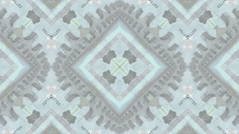 추상적인 모션 그래픽 모자이크 (seamless loop mosaic) 의 유로 화폐