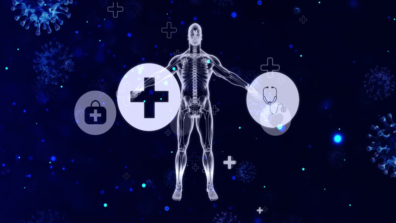 Medical visualization of virus and human body