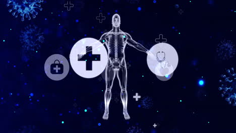 medical visualization of virus and human body
