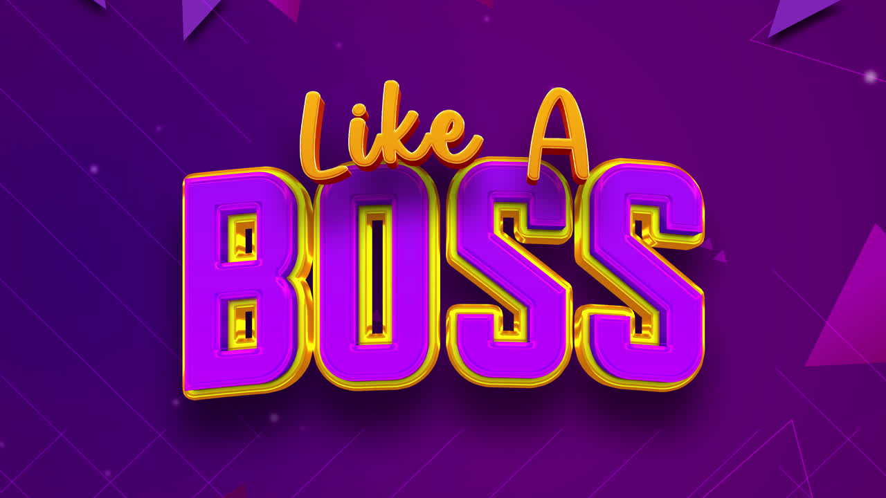 Like a Boss - Motivational Typography Design
