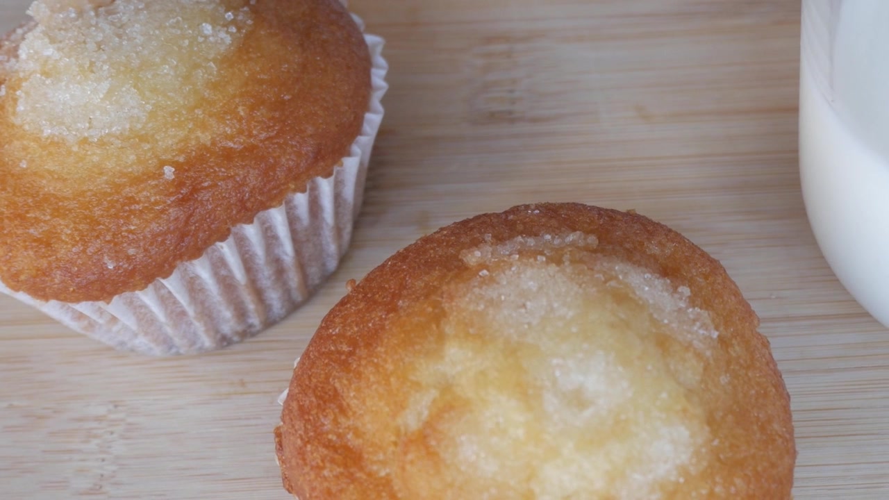 Close-up of freshly baked muffins, evoking warmth and delight