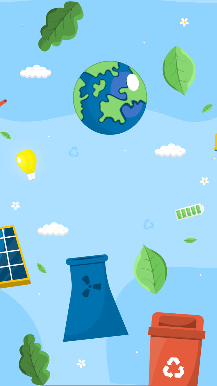 gráfico de movimento de fundo plano para a celebração do dia mundial do meio ambiente