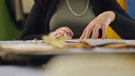 hands crafting and writing