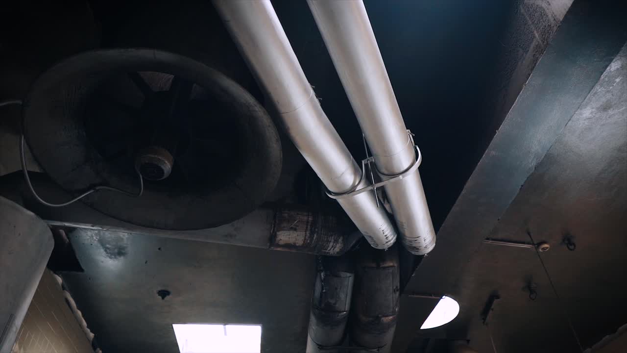 Coffee Roasting Process - Factory ceiling.