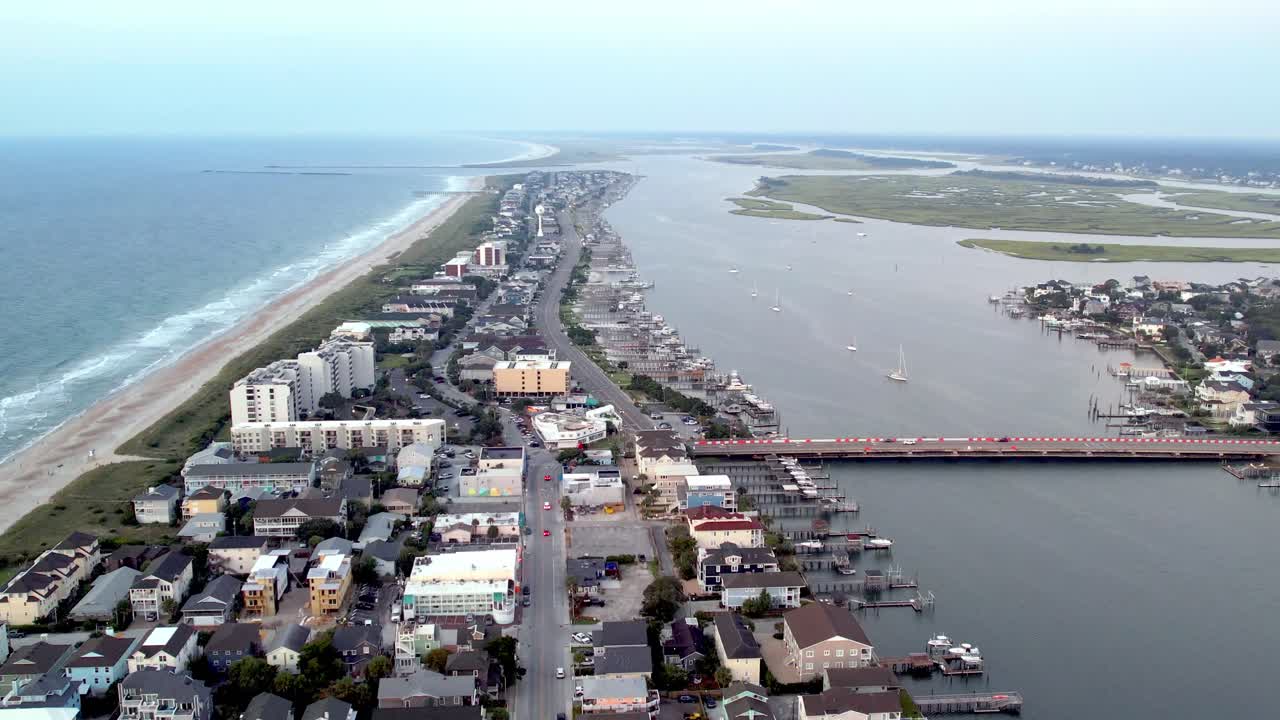 High aerial wrightsville beach nc, north carolina