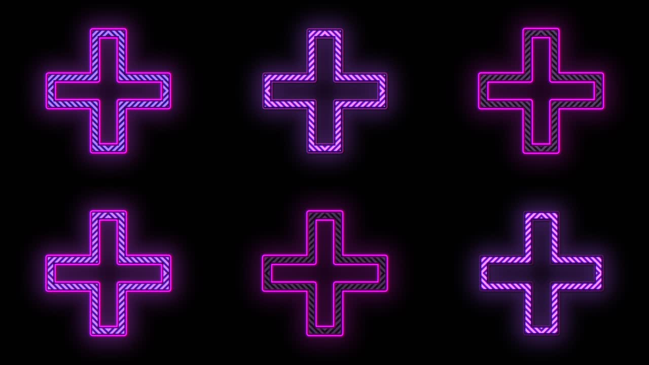 네온 보라색 십자가 패턴