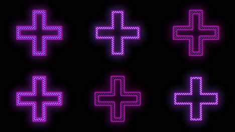 neon purple crosses pattern