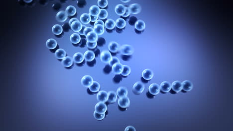 scattered blue spheres on a blue background