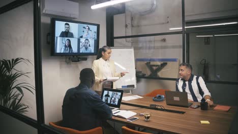 colleagues in conference room