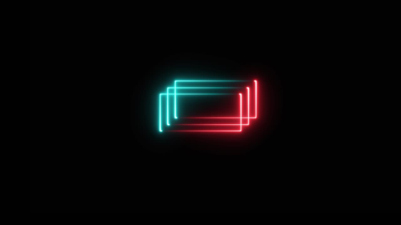 Neon abstract geometric shapes