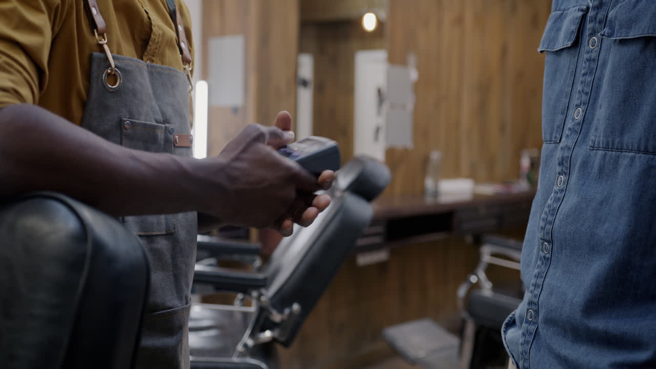 Payment at Barber Shop