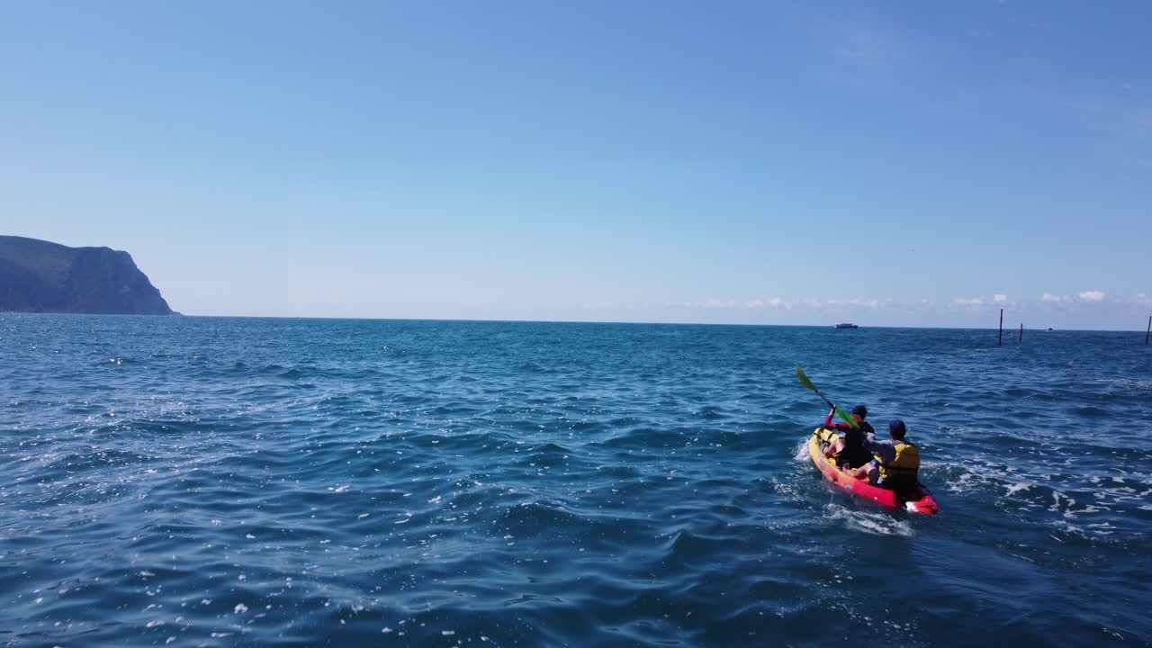 Kayaking in the Ocean