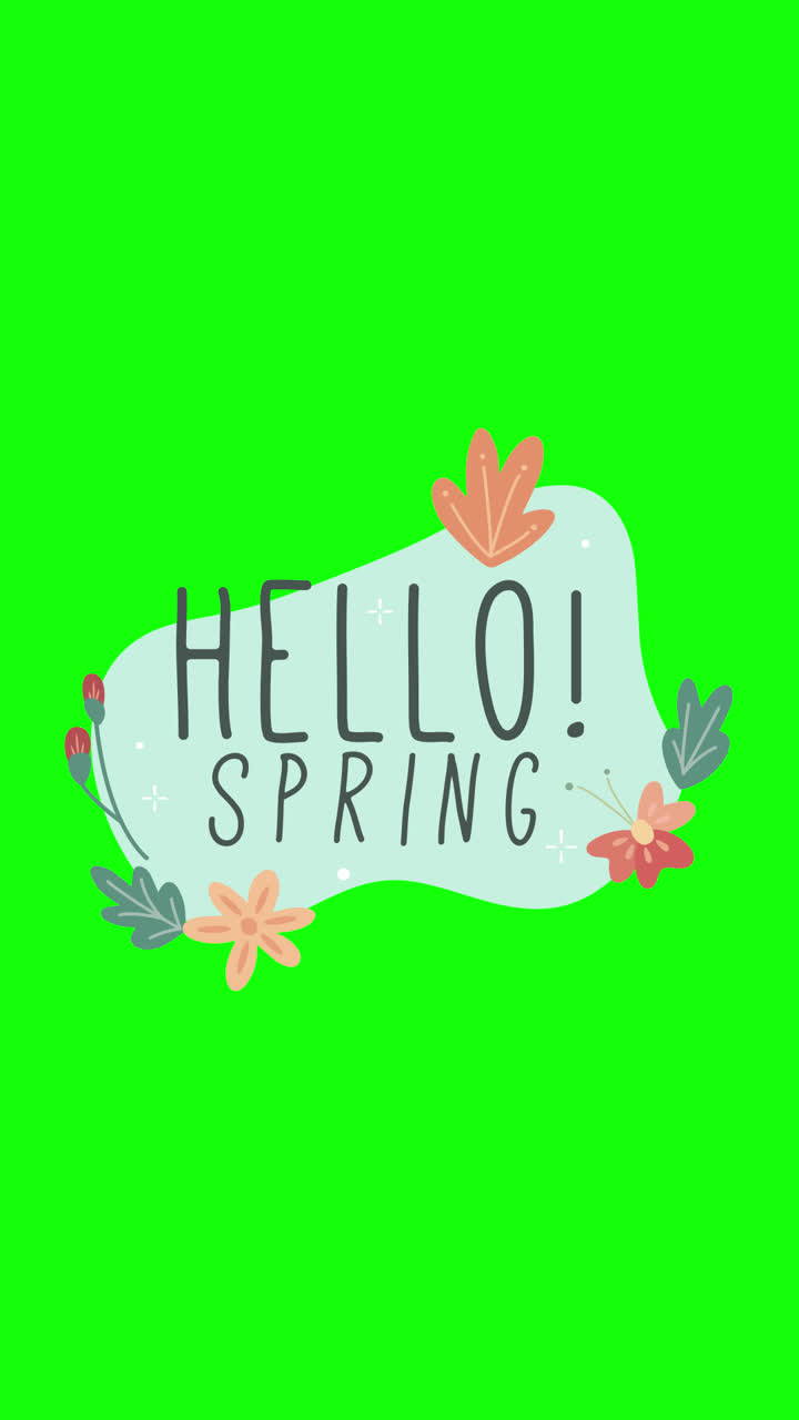 안하세요 스프링 그래픽 디자인